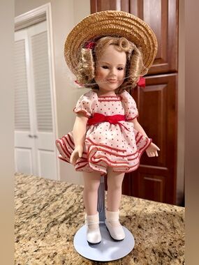 Shirley Temple “Stand up and Cheer” Doll, Danbury Mint, 14” Tall